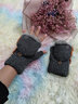 笙格儿 手套男冬季半指骑行保暖漏指韩版针织毛线手套棉男士秋冬天写字户外加绒加厚防寒 深灰 均码有弹性 实拍图