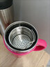 虎牌（TIGER）保温杯不锈钢480ml办公杯男女时尚泡茶水杯茶滤网CWN-A48C 粉色回忆PI 480ml 实拍图