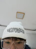 慕瑾繁饰户外冷帽男欧美潮韩版潮牌针织帽毛线帽男秋冬季保暖包头棉帽嘻哈 炫酷fu白色 均码有弹性 实拍图