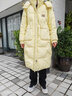 雅鹿品牌长款羽绒服女长过膝新款冬季加厚保暖时尚宽松鸭绒连帽外套 黄色 L （推荐150-175斤） 实拍图