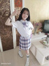 贝孩趣童装女童jk套装学院风衬衫儿童小学生校服百褶裙子六一儿童节班服 粉红色 130 码(建议身高115-125厘米) 实拍图