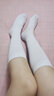 恒源祥女长筒袜纯棉抗菌防臭日系半截小腿袜运动压力及膝微压显瘦jk袜子 实拍图