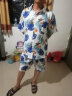 古泽鲨GUZESHA21夏季新款夏威夷青年花色印花花衬衫男沙滩短裤宽松套装 1号色套装 XL 实拍图