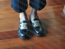 TOD'S【礼物】官方女士KATE皮革乐福鞋休闲鞋单鞋女鞋 黑色（偏大半码） 36.5 脚长23.6cm 实拍图