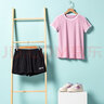 361度运动套装男夏季跑步短袖基础舒适速干健身训练衣服 【女款】凝雾蓝/基础黑 M 实拍图