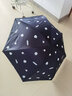 天堂伞超轻超细铅笔伞晴雨两用伞防晒防紫外线黑胶遮阳伞太阳伞女三折叠 铅笔伞乐福小兔【藏青】 实拍图