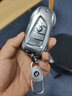 霞想宝马钥匙套5系3车X3扣X5壳X1刀锋530五525三X6汽车X4男X2适用i3包 宝马B款【时尚银】+盾牌钥匙扣 实拍图