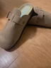 妙奕嘉勃肯鞋女春季半拖鞋女外穿博肯鞋子女厚底平底一脚蹬包头鞋休闲鞋 沙色勃肯拖鞋 37 实拍图