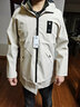 啄木鸟夹克男外套中长款韩版潮流中青年男士春秋季休闲连帽男装 米白 4XL 实拍图