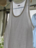 宜而爽纯棉背心男款 新疆棉汗排湿全棉螺纹面料无袖衫打底衫 单件装 白色罗纹款 XL 实拍图