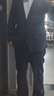 雅戈尔（YOUNGOR）针织外套男半拉链半高领针织外套火山岩蓄热保暖手感舒适 蓝色 M 实拍图