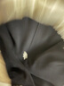 百图betu女装秋冬新款T恤高弹力木耳边修身长袖针织打底衫2310T42 黑色 XS 实拍图