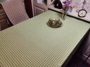 茵思宛（YINSIWAN） 桌布布艺棉麻田园风格餐桌布小清新简约长方形亚麻台布茶几布盖巾 （棉麻）格子绿 130*180cm（常用餐桌） 实拍图