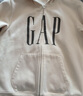 Gap男女装印花字母logo抓绒连帽卫衣休闲660128外套 米色 165/88A(S) 亚洲尺码 实拍图