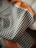 钟爱一生雪尼尔沙发垫套装四季沙发罩套巾全盖防滑千鸟格坐垫组合贵妃通用 千鸟格 黑白格 90cm*120cm 单片 实拍图