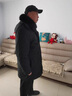 老爷车 中老年羽绒服男中长款内胆活里活面老年人连帽毛领爸爸装送礼男 带毛领-黑色 XL (可穿125-140斤) 实拍图