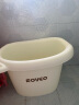 日康（rikang）浴桶 婴儿洗澡盆 儿童洗澡桶泡澡桶 游泳桶赠浴凳 米色 X1001-3 实拍图