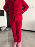 红豆居家【秋上新】秋冬加绒加厚保暖珊瑚绒女士家居服女睡衣 实拍图