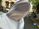 全燕雨衣电动车全身防暴雨男女加长加厚可视仪盘雨披柔软无异味牛津 有镜套双人-灰色【简纯新款】 5XL 1件 【适合大电动车/摩托车】 实拍图