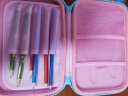 跟我来folgemir女孩笔袋EVA双层文具盒耐磨耐压大容量中小学生铅笔盒3D粉色卡通福兔 实拍图