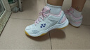 YONEX尤尼克斯羽毛球鞋减震耐磨动力垫比赛训练女款SHB210CR白水粉37码 晒单实拍图