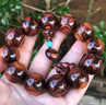 海南黄花梨男士佛珠手串2.0鬼脸鬼眼瘿瘤纹油梨老料手链20mm 老料20mm12颗送礼品盒手套 实拍图