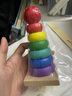 儿童木制叠叠乐彩虹塔套圈宝宝玩具叠叠圈彩虹圈婴儿早教益智玩具 彩虹色彩虹塔 实拍图