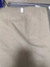 库迈思保罗男士休闲裤夏季薄款宽松纯棉高腰直筒裤休闲裤男中老年爸爸装长裤 卡其+军绿 33 （2尺6腰围） 实拍图