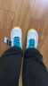 YONEX尤尼克斯羽毛球鞋yy入门级训练减震动力垫男女SHB101CR 白/蓝41码 实拍图