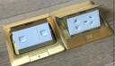 施耐德电气 弹出阻尼式双联六类电脑地插（不含底盒）铜质光面E226RJ6_2_BAS 实拍图