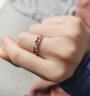 谢瑞麟（TSL）18K金钻石戒指女款彩宝系列黄紫水晶钻戒指环BD047 15号圈口（钻石共4颗，约10分） 晒单实拍图