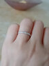 喜钻18K金群镶钻戒对戒钻石戒指简约时尚排戒可叠戴尾戒生日礼物 白18K金15分 实拍图