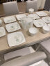 以辰 碗盘餐具整套家用景德镇中式骨瓷餐具套装碗盘碟筷整套 方形实用配天元煲 56件套 实拍图