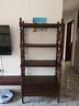 千美居  美式书架落地实木组合书柜书橱厨房置物架欧式家用收纳展示架 浅咖啡四层80*36*169 实拍图