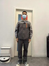 浩杰美依纯棉工作服套装男春秋长袖反光条工服定制户外建筑工地环卫劳保服 深灰浅灰上衣 L /170 实拍图