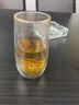容山堂 双层玻璃杯绿茶杯水晶泡茶杯子主人杯单杯耐热水杯功夫茶杯茶具 金银烧雪山绿茶杯-梅 实拍图