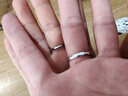 法梵莎情侣戒指一对简约潮对戒闭口刻字素圈尾戒婚戒生日礼物送男女友 情侣一对刻字留言客服款式 实拍图