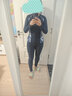 李宁（LI-NING）泳衣女士分体长袖长裤保守冲浪服沙滩防晒温泉泳装518 蓝灰 XXL  实拍图
