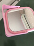 呈爱双面化妆镜宿舍大号可学生台式少女心梳妆镜桌面翻转立式公主镜子 方形粉 实拍图