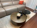 新品安嘉 茶几 意式轻奢圆形茶几钢化玻璃不锈钢家用客厅创意设计师茶几 8ocm茶几+55cm边几 实拍图