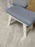 家逸凳子实木创意矮凳简约换鞋凳布艺沙发凳 浅蓝色 实拍图
