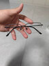 依视路（ESSILOR） 新款商务男镜架时尚镜框女配依视路镜片近视定制眼镜网上配镜 钛金属-半框-4017BK-黑色 镜框+依视路膜岩高清1.56现片 实拍图