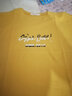 美莎尼纯棉t恤女短袖2023夏装新款百搭宽松上衣韩版印花T恤女 黄色【白黑字母】 2XL 建议130-145斤 实拍图