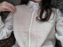 JIOESC仿羊羔绒马甲背心外套女秋冬新款显瘦皮毛一体毛绒坎肩马夹外套 米白色拉链款 小号3xl（90-110斤） 实拍图