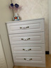 皇翔 实木斗柜储物柜卧室收纳柜五斗橱抽屉式收纳柜子家具柜客厅柜 五斗浅胡桃白抽屉 实拍图