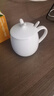 景顺景德镇瓷杯骨瓷简约陶瓷杯子茶杯纯白色水杯定制LOGO牛奶杯咖啡杯 大肚杯配盖子和小勺 400ml 实拍图