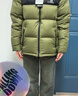 骆驼火山羽绒服1.0情侣男女加厚防极寒鸭绒面包服外套冬季城市轻户外 深榄绿/幻影黑，男女同款 7089 2XL 实拍图