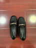达芙妮 女鞋小皮鞋春秋款一脚蹬懒人鞋平底英伦风乐福鞋单鞋女 黑色 37 实拍图