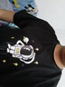 摘星少年衣服春夏季套装男青少年帅气短袖两件套港风半袖T恤工装裤一套装 大宇航员黑+K94裤子黑【两件套】 3XL 155斤-180斤 实拍图