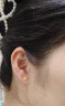 六福珠宝 足金栀子花黄金耳钉耳饰 计价 GMGTBE0007 约0.97克-配硅胶耳堵 实拍图